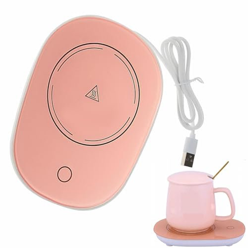 Scalda Tazza USB,Scaldatazze da Caffè,Scalda Tazza,Scalda Bevande,Sottobicchiere Elettrico,Ldeale per la Stagione Invernale,per Caffè,Latte,tè,Acqua,Regalo di Natale,Regalo di Capodanno (Rosa)