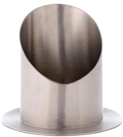 Portacandele con Base ottone argentato satinato 10 cm