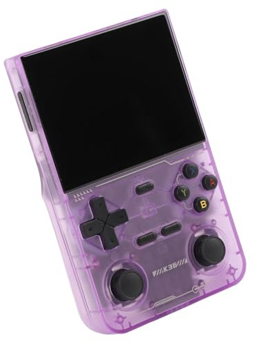 Bewinner Console per Videogiochi Portatile K36, Console per Videogiochi Portatili retrò Open Source, Supporto per Due Giocatori, Schermo IPS HD da 3,5 Pollici, 3500mAh (Violet)