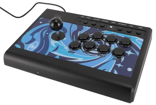 Plyisty Fighting Stick Controller, Multifunktionstasten-Game-Joystick mit USB-Anschluss, Sound-Funktion für Lite, PC, Telefone, Tablets, Fernseher