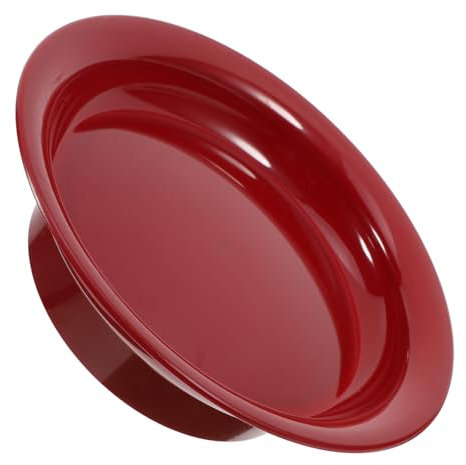 JEWEDECO Red Plastic Fruit Dish 10-inch Fruit Bowl for Home and Religious Ceremonies for Kitchen and Party Use