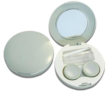 Desuibao 2 Pack Travel Contact Lens Case Kit Leak Proof, Cute Eye Contact Case with Mirror Tweezers Remover Tool Solution Bottle, Portable Daily Contact Lens Holder Storage Box for Outdoor (Green)