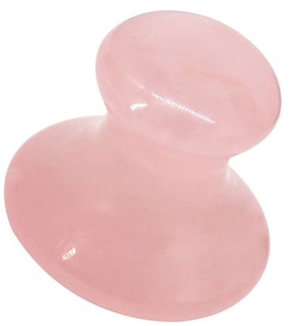 Rosenquarz Gua Sha Massagegerät Pilzform für Augenpflege