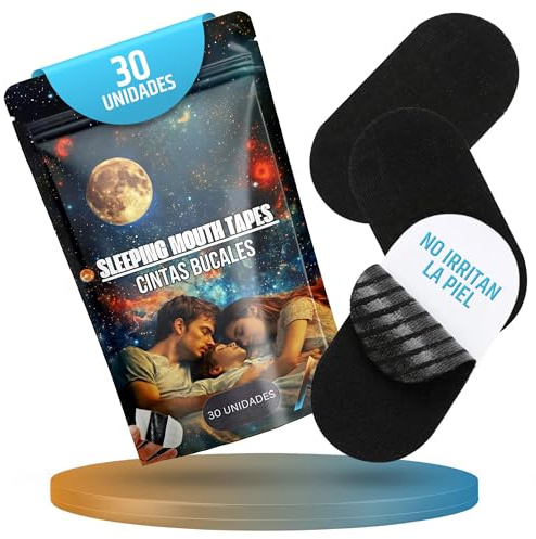 BeniOptions Cintas Bucales para Dormir – Mouth Tape Antironquidos - Boca Cerrada Toda la Noche – Tira Bucal Hipoalergénico y Transpirable, Evita la Boca Seca, Piel Sensible – 30 Unidades