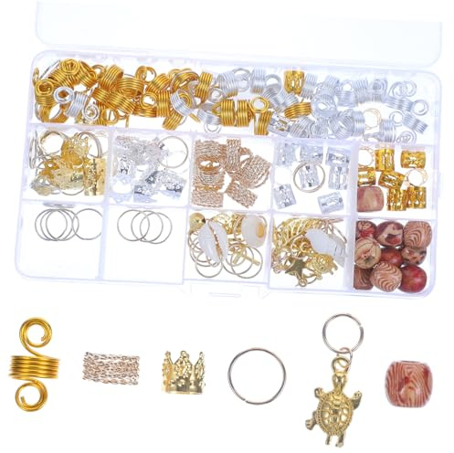 ADOCARN 158pièces Bijoux Pour Dreadlocks Accessoires Pendentifs Pour Cheveux Décorations Pour Tresses