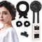 Locken Ohne Hitze,Samt Lockenwickler Über Nacht mit Schlafmütze, Hair Curler DIY Haare Lockenband Frisurenset,Lockenwickler Über Nacht,Heatless Curls Band für Langes Mittleres Haar-Schwarz