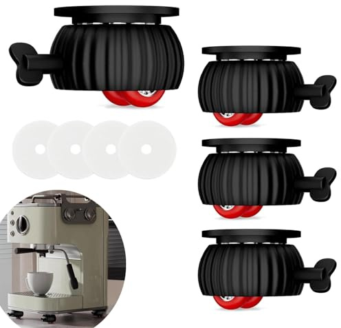 Wopanxye Lot de 4 roulettes autocollantes pivotantes à 360° pour petits meubles, poulies, poulies pour petits meubles, poubelles, appareils de cuisine, rangement en étain, chariot, fours à micro-ondes