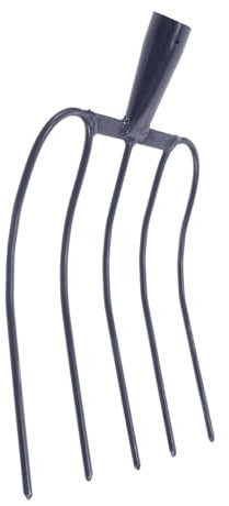 Yardwe Strumento Agricolo Resistente Denti Per Raccolta Fieno e Stallatico Strumento Multifunzionale Per Fattoria e Giardino Per Pulizia Aree Rurali