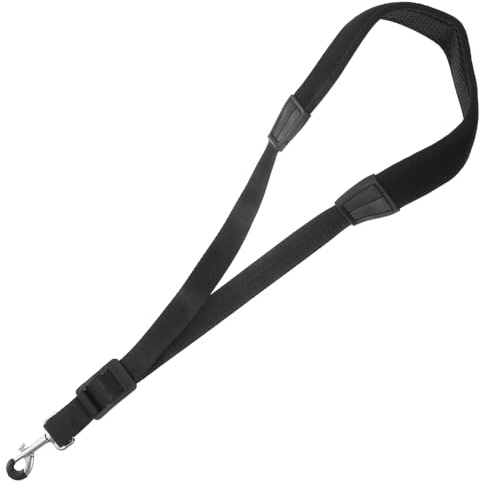 SWOOMEY Saxophon Halsgurt Verstellbar Für Alt Und Tenorsaxophon Gepolstert Aus Nylon Und Metall Ergonomisches Design Für Reisen