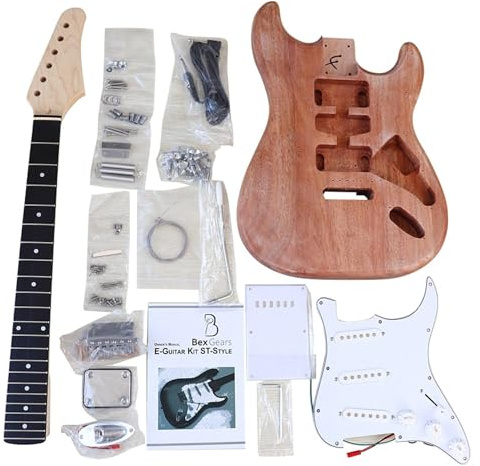 DIY E-Gitarre & Bass Kit – Erlen-Körper & Ahornhals – 95 x 50 cm – 6 kg – unlackierter ST/TL/PB/JB-Stil für individuelle Bauten (ST-Set)