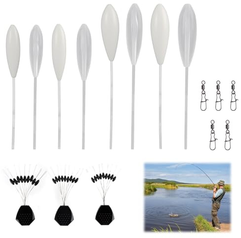 Spirolino Forelle Set, 4X Schwimmend 4X Sinkend (8g 10g 15g 20g), 5X Dreifachwirbel, 3 Größen Schnurstopper (M L XL), Spirolino Sinkend, Sbirolino Set, Sbirolino Schwimmend, Dreifachwirbel Angeln
