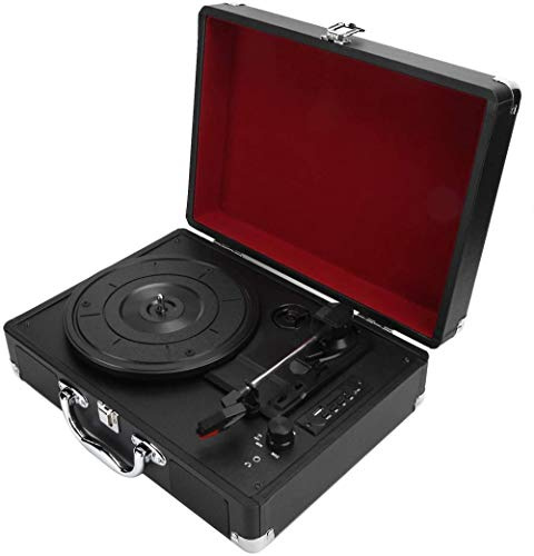 ZJFHEYUO Lecteur de Vinyle Vintage, Tourne-Disque Portable pour disques vinyles 7/10/12 Pouces, phonographe USB/mémoire, phonographe, Gramophone