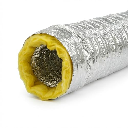 Easy Act Sonoconnect schallisolierter Schlauch Ø 80 mm, Länge 5 m, flexibler, gedämmter Lüftungsschlauch für geräuscharme Klima- und Lüftungssysteme