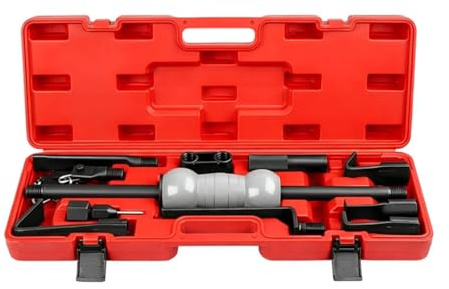 MERIGLARE Equipo de Reparación de Abolladuras Kit Extractores Desabollador Varillas Martillo Deslizante de Acero Aleado con Ganchos y Placas Adecuado para, Painted