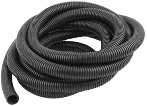 Saim Pond Hose,Corrugated Tube Black Plastic Flexible Conduit Hose Pipe Tubing for Protecting Outside Cables 20mm Inner Diameter Length 5M/16.4 Ft