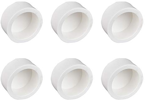 YOFASEN Couvre Tuyaux Blanc - Raccord de Capuchon de Tuyau en PVC - Embouts Externes à Emboîtement Coulissant, 20mm, 6pièces