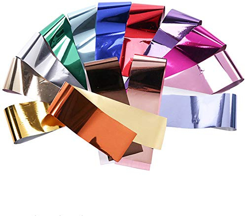 14pc Metall Holographic Transferfolie Für Nail Art Spiegeleffekt Charm Nagel-folien-aufkleber-abziehbild-maniküre Zubehör Zufälliger Farbe