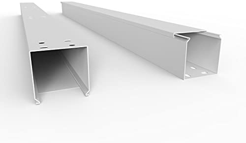 SCOS Smartcosat Kabelkanal, 60x60 mm, 10x1 m, Weiß, Bodenlochung | PVC, UV-beständig, Innen & Außen, 10 Stangen à 1 m = 10 m, Made in Germany