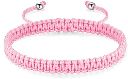JENDEAR SHINE Bracelet Corde Dames Hommes, Fille Garçon Anniversaire Amitié Couple Cadeau Bracelet Tricot Main Rouge Noir