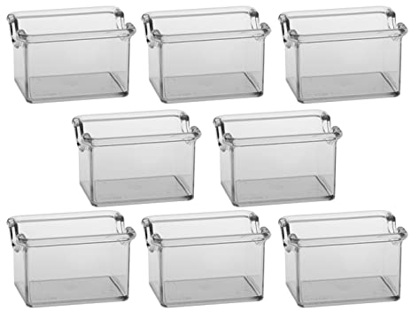 Garnet - Porta bustine Zucchero in plastica da Bar - Per tavolino – Trasparente – Lavabile in lavastoviglie - Set da 8 pz - 100% Made in Italy