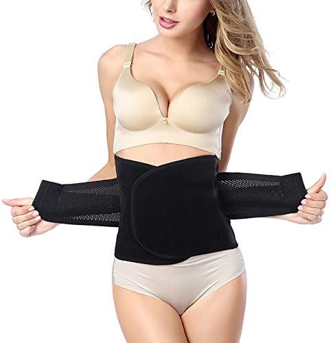 Bauchgurt Nach Geburt,Postpartum Belt Bauchband Nach Geburt Postpartum Gürtel Unterstützung,High Elastischen Rückbildungsgürtel Nach Geburt Black,XXL