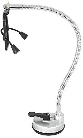 Wakects Support de sèche-cheveux de bureau rotatif à 360 degrés avec base pour salle de bain, salon de coiffure, commerce, 11,5 x 60 cm