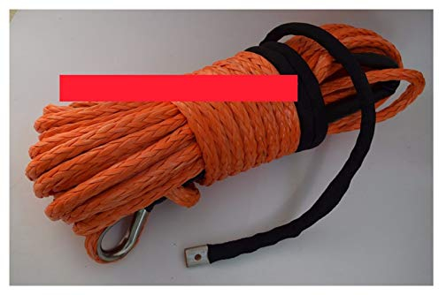 BomDog Abschleppseil, 12 Mm X 30 M Orangefarbenes Synthetisches Seil,-Windenseil, Synthetisches Windenseil, Abschleppseil Für Autos