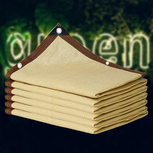 Telo Ombreggiante 3x3 3x4 Gazebo Vela Ombreggiante Impermeabile Tessuto Teli Ombreggianti da Balcone Tenda A Vela Protezione UV 95% Copertura Serra Giardino Tetto Piscina,beige-2x3.0m