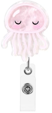 Andibro Ausweishalter Ausziehbar,Meerestiere Quallen der Ozeanserie Niedlich Schlüsselband Kartenhalter Ausweis Ausweishalter krankenschwester Lehrer für ID Badge Holder Kartenhalter Schlüsselkarten