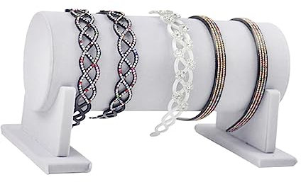 LIFKOME Headband Holder and Display Stand Grey Velvet Hair Band Organizer 30cm Length 11cm Diameter for Hair Accessories Storage
