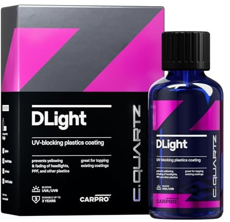 CARPRO C.Quartz DLight revestimiento nanotecnológico anti UV faros, PPF y plásticos 30 ml