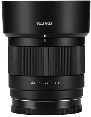 VILTROX 50mm f2.0 FE, 50mm f/2 e-Mount Standard Prime Full Frame AF Lens for Sony e Mount, Prime Large Aperture Lens for Sony E-Mount a93 a7cr a7cii a7c a6700 ZC-E10II a6600 a6400 a7iv a7iii ZVE1