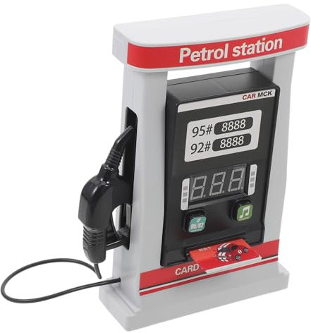 SUPVOX Gas Station Toy Model for Boys and Girls Educational Plaything Miniature Diy Assembly Toy Swiping Card Function for Pretend Play at Home School