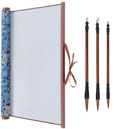 Fozriybefy Ensemble de Calligraphie Chinoise Sans Encre, Écriture à L'Eau Réutilisable, Rouleau de Tissu Magique, Stylos D'Écriture de Calligraphie Chinoise Traditionnelle