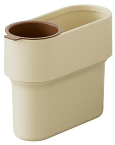 Fenteer Poubelle avec mini-gobelet amovible, corbeille à papier tendance, des déchets, pour bureau, hôtel, chambre, table, entrée, Jaune