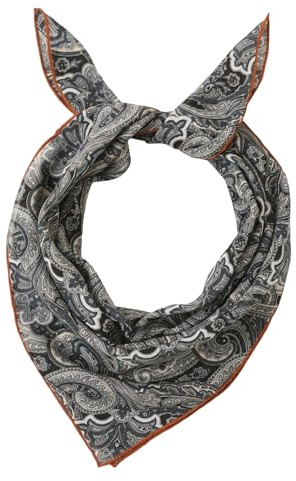 Prettystern Foulard en soie et coton 65/65 cm pour femmes et hommes printemps été écharpe en soie