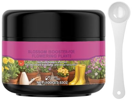 Fertilizzante per Fiori,Fertilizzante Per Alberi Da Frutto 100 G - Nutriente Vegetale In Polvere Con Cucchiaio Dosatore Per Piante Da Frutto Vasi Orto Giardino Interno Esterno Principianti