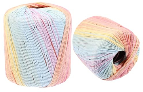 EXCEART 2 Corda in Cotone Colorata per Lavori Manuali DIY Filo Morbido Intrecciato per Decorazioni Casa Gioielli e Tessitura Resistente e Facile da Tagliare