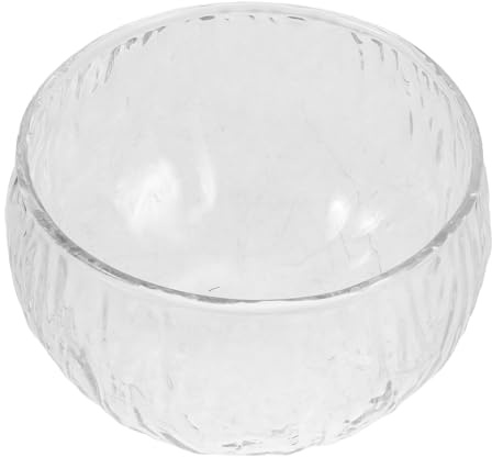 POPETPOP Tazón de Matcha Chawan de Vidrio Texturizado Transparente 560 Ml Tazón Japonés Tradicional para Ceremonias y Uso Diario Apto para Microondas Adecuado para Té Salsas y