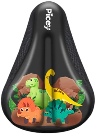 Chatonshen Kinder Fahrrad Sitzkissen mit Extra Weichem Und Memory Foam Sowie Langlebigem Stoffbezug Kinderfahrräder Balance BIK, Dinosaurier