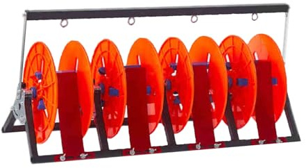 Folding Wire Spool Rack Dispenser for 1-5 Reels, Multi-Axle Cable Organizer, Holds Up to 10mm Wire, Ideal for Garage and Workshop Storage