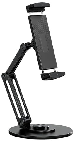 ZBIianxer Staffa per Tablet Supporto per Tablet per Telefono Cellulare Staffa pigra da Tavolo Multifunzionale Supporto Pieghevole con Rotazione a 360 Gradi Supporto per Notebook Regolabile ergonomico