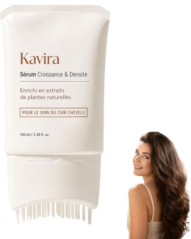 Sérum Capillaire, Croissance et Densité, Soin du Cuir Chevelu aux Extraits de Plantes, Formule Légère Non Grasse, Avec Brosse Applicatrice, 100 ml