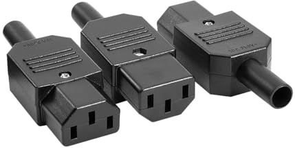 sourcingmap 3pz AC250V 10A maschio 3P per montaggio a pannello IEC320 C13 Spina di alimentazione connettore per adattatore