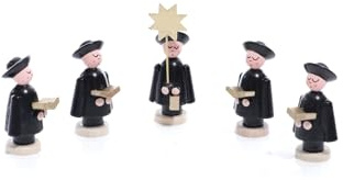 Rudolphs Schatzkiste Weihnachtsfiguren 5 Kurrendefiguren Höhe ca 5cm NEU Sternsänger Sternträger Fensterdekoration Kirche Erzgebirge Seiffen Weihnachten Holz Dekoration