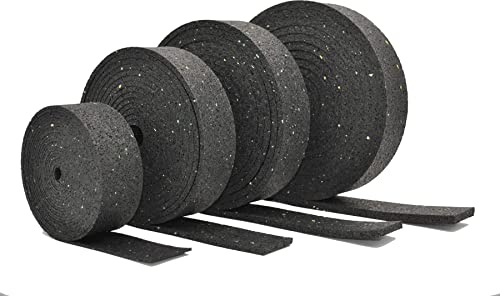 My Plast Terrassenpads Rolle - 10 m x 50 mm x 8 mm, 1 Stück | Bautenschutz-Matte aus Gummigranulat - wasserfeste & robuste Gummi-Unterlage für Balkon- & Terrassenbau
