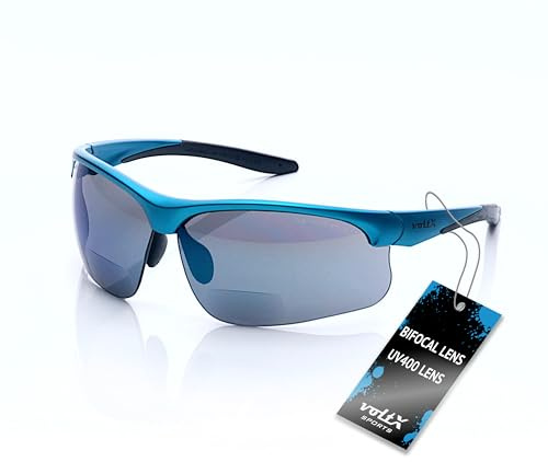 voltX ULTIMATE SPORTS Lunettes de Sécurité Bifocales Miroir Bleu +1,5