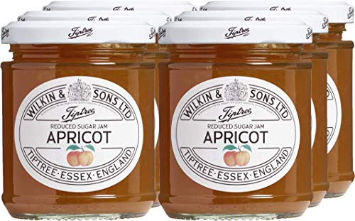 Wilkin & Sons Tiptree Apricot Reduced Sugar Jam / 6 x 200g Jars / Vegetarian, Vegan, Coeliac, Friendly / Gluten-Free / Made in The UK