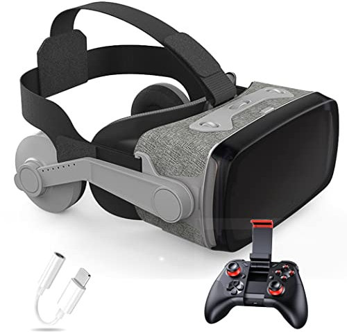 Lunette 3D VR, Casque de Réalité Virtuelle, Casque VR, Contrôleur Bluetooth Smartphone pour iPhone 13 Pro Max/13 Pro/13/12/11, pour Samsung Galaxy S21, Huawei, Xiaomi séries ( Color : B , Size : Ios )