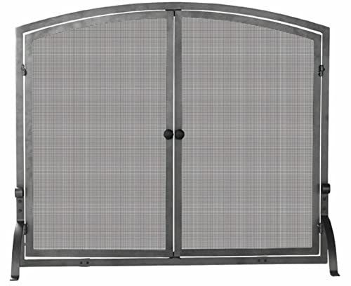 Kaminschutzgitter Kaminschutzgitter aus Eisen mit Türen – 34 HX 44 W Kaminschutzgitter Flache Kaminschutzgitter Dekorativ Needed